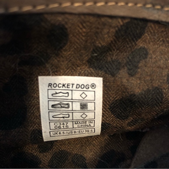 Gray-brown Rocket Dog brand fold-down, lace-up ankle boots. US size 9 - Picture 7 of 8